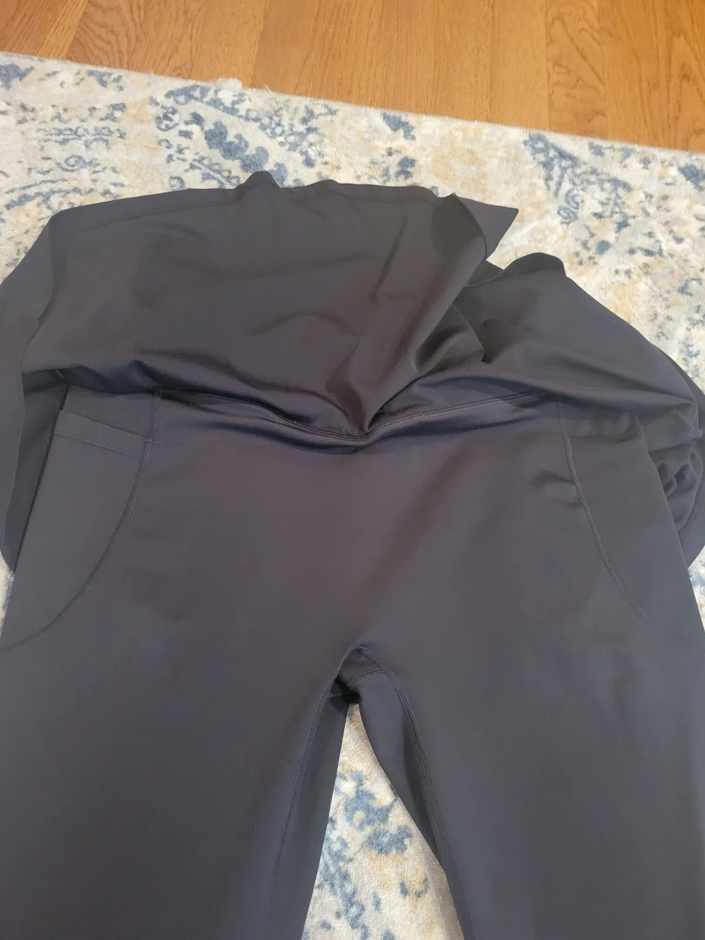 POPFLEX Crisscross Hourglass Black Skirted Active Leggings XL